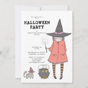 Hexenkid's Halloween-Party-Einladung Einladung
