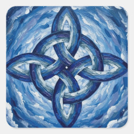 HexenknotenFantasyHimmel Quadratischer Aufkleber