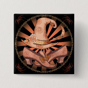 Hexenkostüm-Button Button