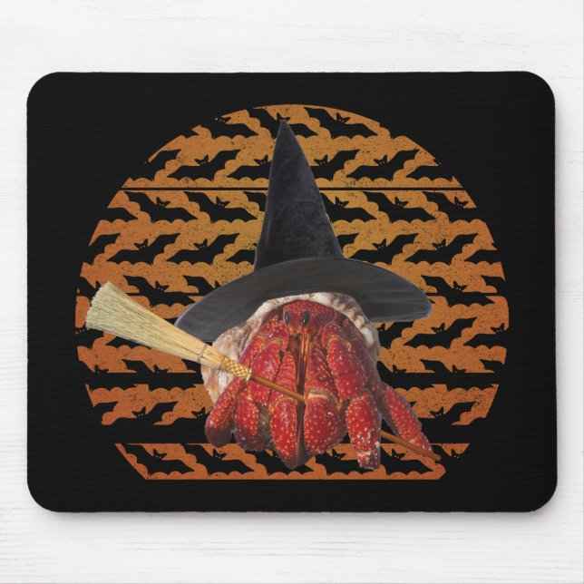 Hexenkrabbe Funny Halloween Hermit Crab Lover Mousepad (Vorne)