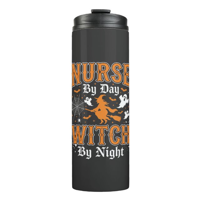Hexenkrankenschwester Halloween Design (2) Thermosbecher (Vorderseite)