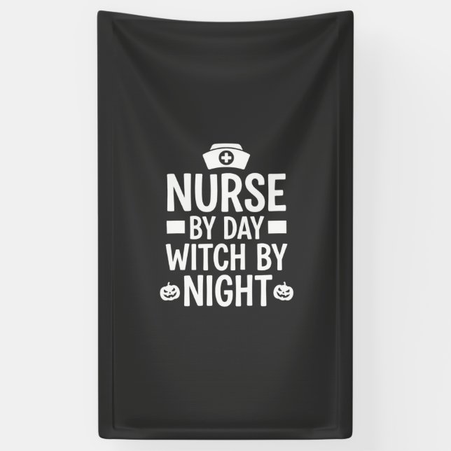 Hexenkrankenschwester Halloween Vektor Design_1 Banner (Vertikal)