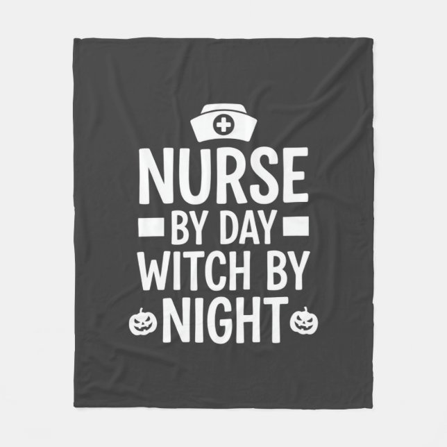 Hexenkrankenschwester Halloween Vektor Design_1 Fleecedecke (Vorderseite)
