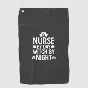Hexenkrankenschwester Halloween Vektor Design_1 Golfhandtuch