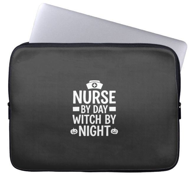 Hexenkrankenschwester Halloween Vektor Design_1 Laptopschutzhülle (Vorderseite)
