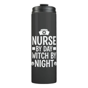 Hexenkrankenschwester Halloween Vektor Design_1 Thermosbecher