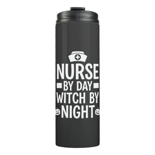 Hexenkrankenschwester Halloween Vektor Design_1 Thermosbecher (Vorderseite)