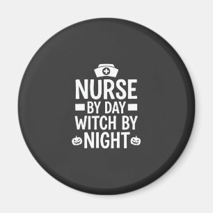 Hexenkrankenschwester Halloween-Vektordesign_1 Magnet