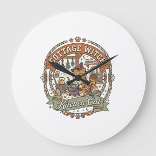 Hexenküche Cottage Witch Küche Katze Cottage Witch Große Wanduhr