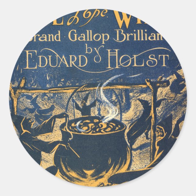 Hexenkuchen Runder Aufkleber (Vorderseite)