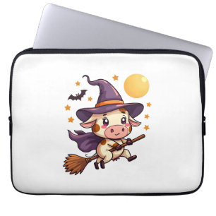 Hexenkuh auf einem Besenstiel Laptopschutzhülle