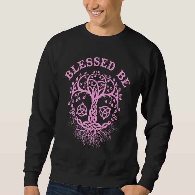 Hexenkunst Wicca Heidnisch Baum des Lebens 8 Sweatshirt (Vorderseite)