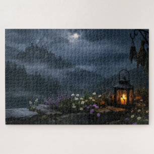 Hexenlaternen-Mondblick-Puzzle Puzzle