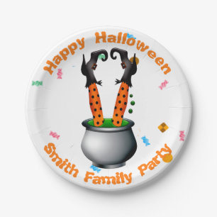 Hexenleder & Bräune in Orange & Black Pappteller