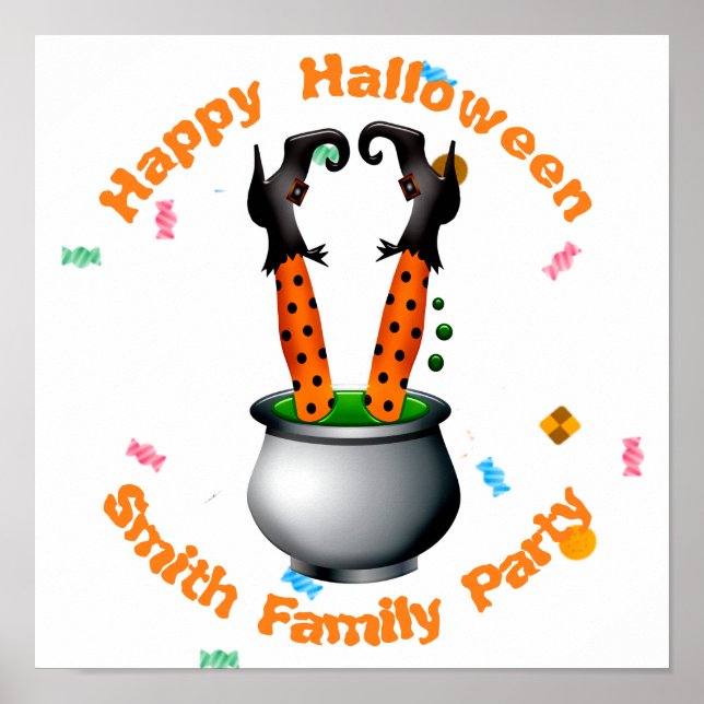 Hexenleder & Bräune in Orange & Black Poster (Vorne)