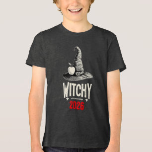 Hexenlehrerin der Zukunft 2026 Kinder Halloween T- Tri-Blend Shirt