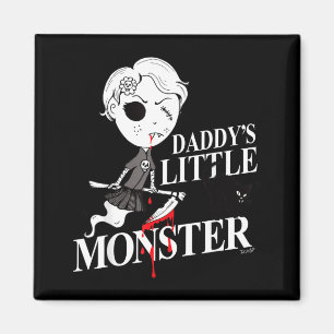 Hexenmädchen Schwarze wütende Katze Daddy Monster Magnet