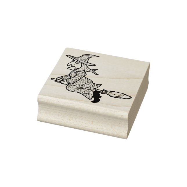 Hexenmeister Besen 2 Briefmarke zur Illustration Gummistempel (Stempel)