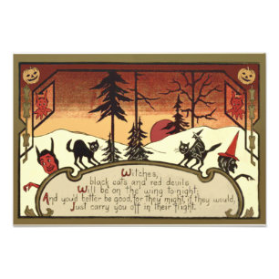 Hexenmeister Jack O' Lantern Pumpkin Vollmond Fotodruck