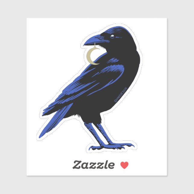 Hexenmeister mit Mondklee Aufkleber (Blatt)