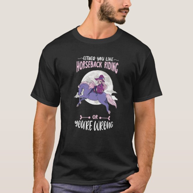 Hexenmeister Pferdereiter, oder Sie mögen Pferderü T-Shirt (Vorderseite)