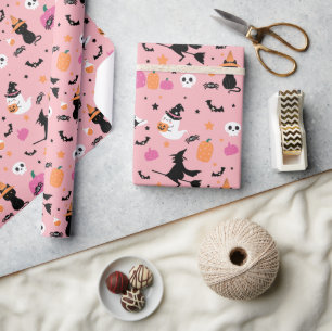 Hexenmeister Spiders Ghost Pumpkin Halloween Muste Geschenkpapier