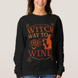 Hexenmeister zum WeinHalloween-Hexenmeister und -A Sweatshirt