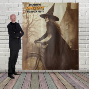 Hexenmeisterfahrrad Halloween-Hängekugel Wandteppich