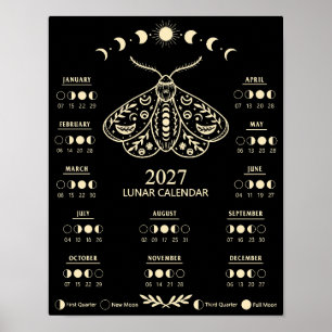 Hexenmoth-Zellular-Mondkalender 2027 Poster
