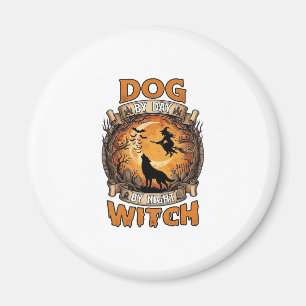 Hexennacht Halloween Wolf Mond Fledermäuse_1 Magnet