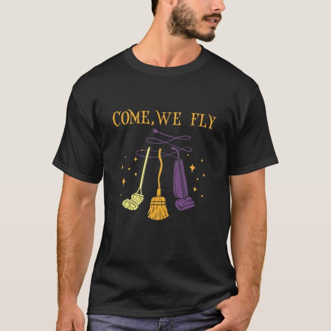 Hexennacht kommen wir T - Shirt fliegen (Vorderseite)