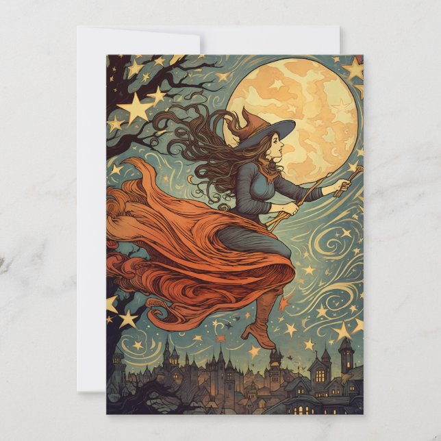 Hexennachtsflug Einladung (Vorderseite)