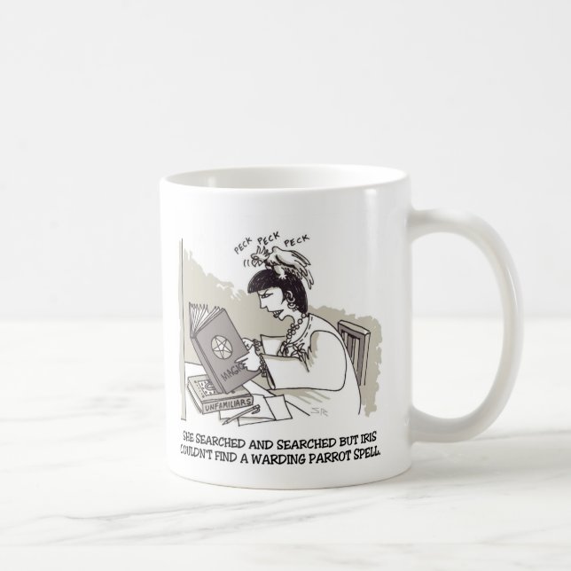Hexenpapagei linke Hand Tasse (Rechts)