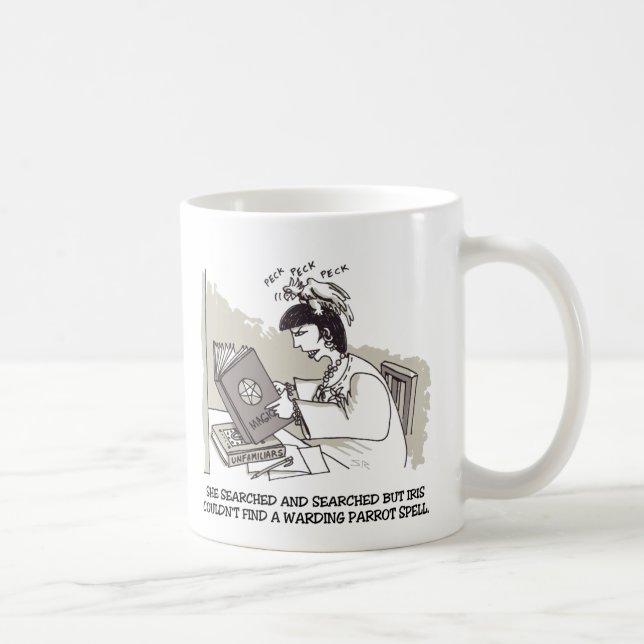 Hexenpapagei linke Hand Tasse (Rechts)