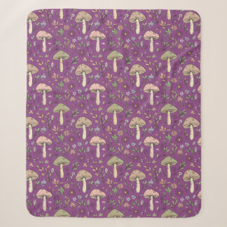 Hexenpflaume Lila Pilze Gothic Forestcore Luxus Sherpadecke