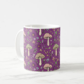 Hexenpflaume Lila Pilze Nahtloses Muster Geschenk Kaffeetasse