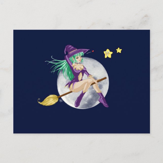 Hexenpostkarte Postkarte (Vorderseite)