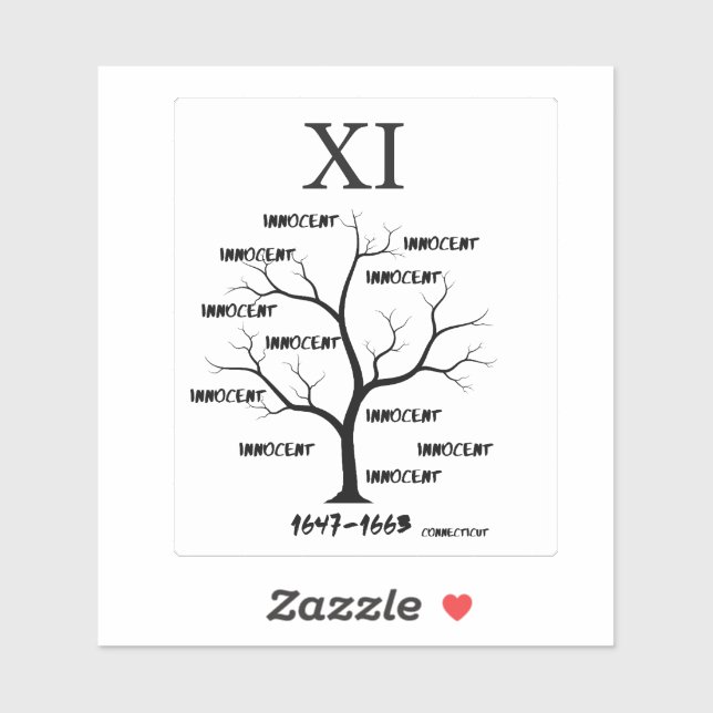 Hexenprozesse Aufkleber (Blatt)