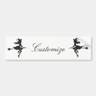 Hexenriding Broom Halloween Thunder_Cove Autoaufkleber