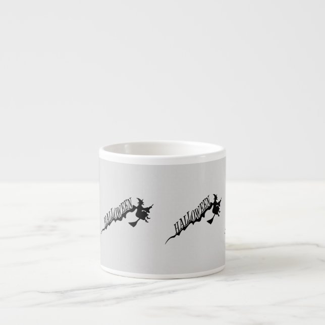 Hexenriding Broom Thunder_Cove Halloween Espressotasse (Vorderseite)