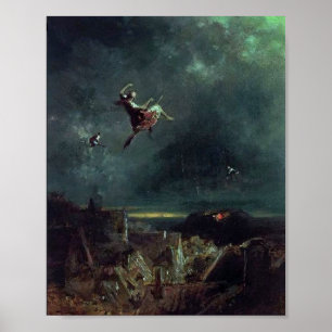 Hexenritt von Carl Spitzweg Poster