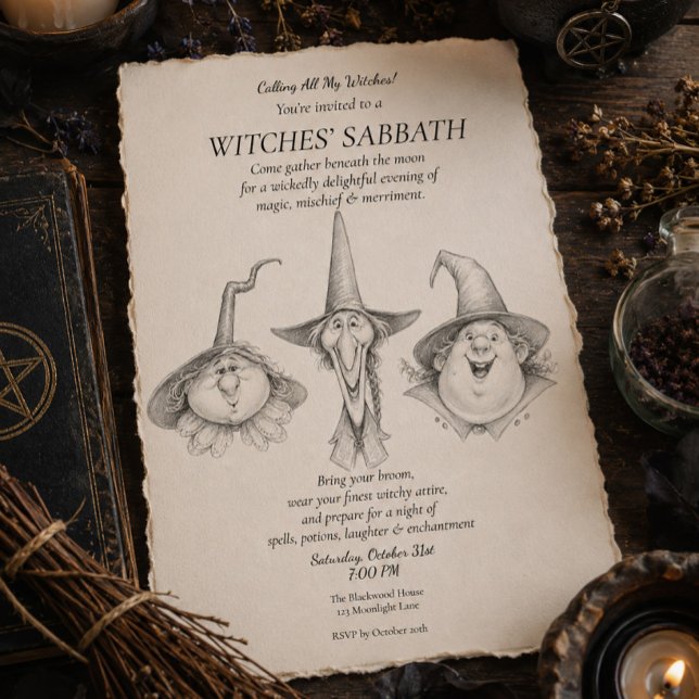 Hexensabbat Halloween Einladung (Von Creator hochgeladen)