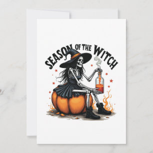 Hexensaison Grusel-Halloween-Hexe  Einladung