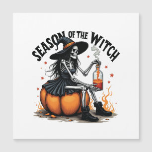 Hexensaison Grusel Halloween Hexe Magnetkarte