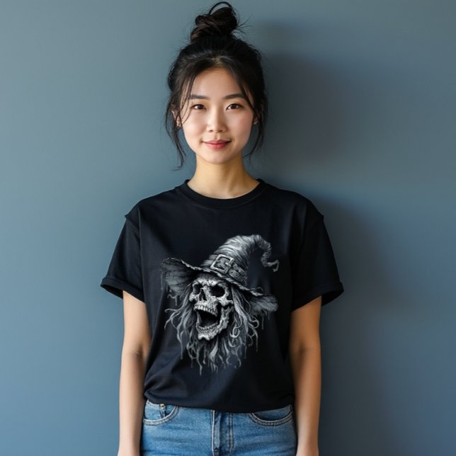 Hexenschädel-T - Shirt (Happy Halloween!)