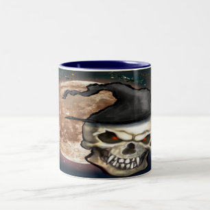 Hexenschädel Zweifarben-Kaffeetasse Zweifarbige Tasse