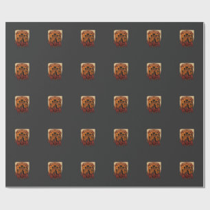 Hexenschloss Kessel Eule Fledermäuse_1 Geschenkpapier