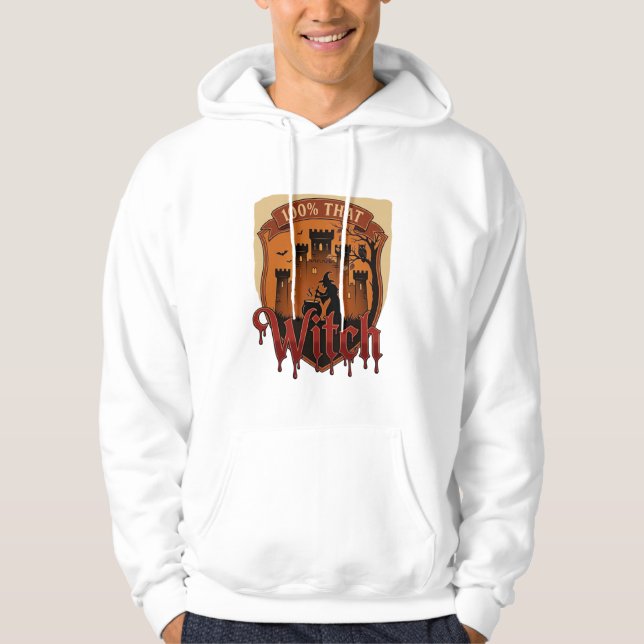 Hexenschloss Kessel Eule Fledermäuse_1 Hoodie (Vorderseite)
