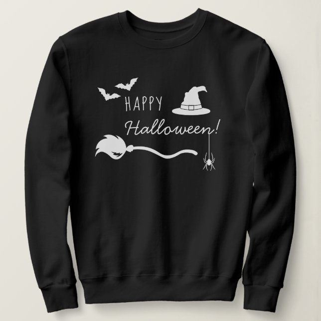 Hexenschuh, Spider, Fledermäuse - glücklicher Hall Sweatshirt (Design vorne)