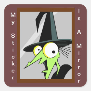 Hexenschutzkleber Quadratischer Aufkleber